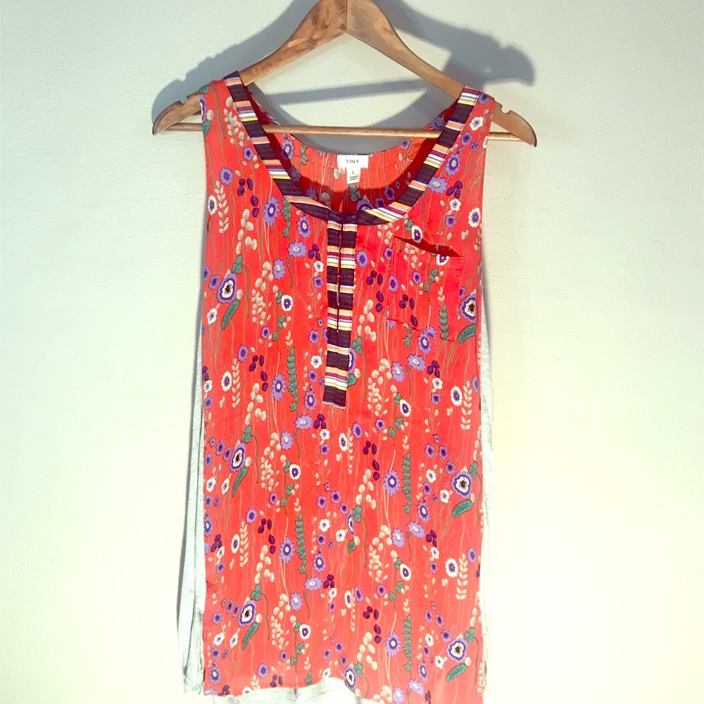 Anthropologie Tiny brand Sleeveless Tunic Red Tank